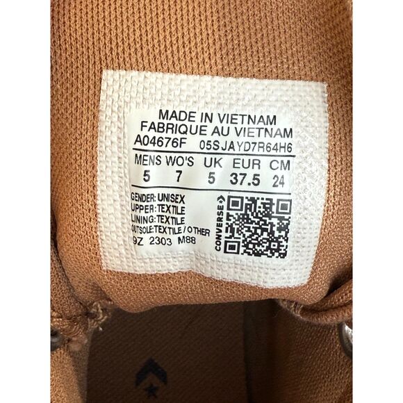 Converse Women's Size 7 Brown Chuck Taylor All Star Patchwork Sneakers Shoes - Picture 13 of 13